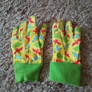 NEW kids gardening gloves - dinosaur motif